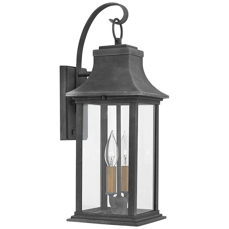 Image 2 Hinkley Adair 20" High Aged Zinc Clear Glass Outdoor Wall Light