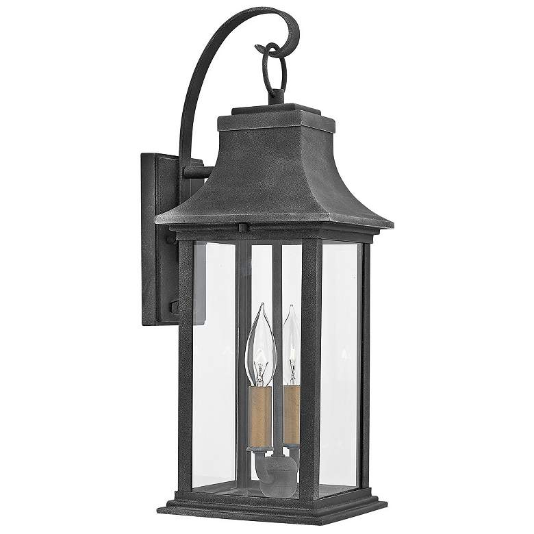 Image 1 Hinkley Adair 20"H Aged Zinc 2-Light LED Outdoor Wall Light