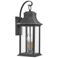 Hinkley Adair 20"H Aged Zinc 2-Light LED Outdoor Wall Light