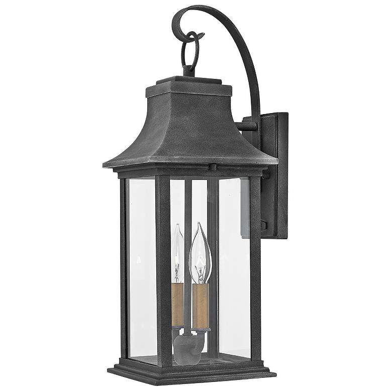 Image 2 Hinkley Adair 20"H Aged Zinc 2-Light LED Outdoor Wall Light more views