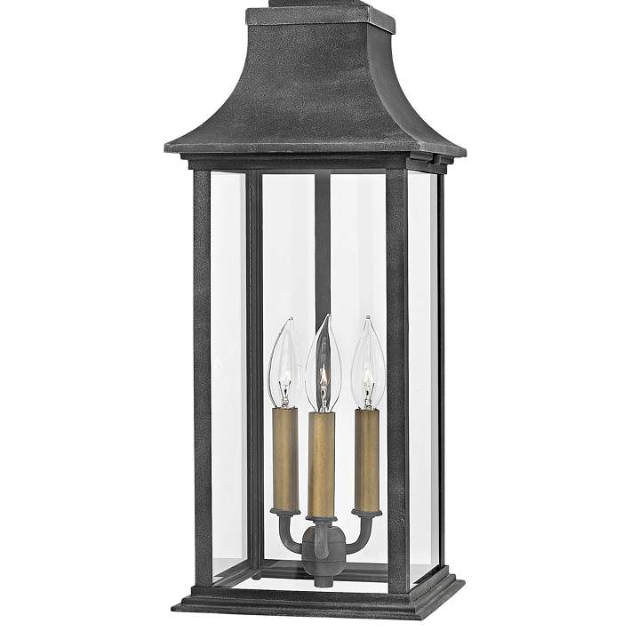 Hinkley Anchorage 3-Light Outdoor Light In Aged Zinc