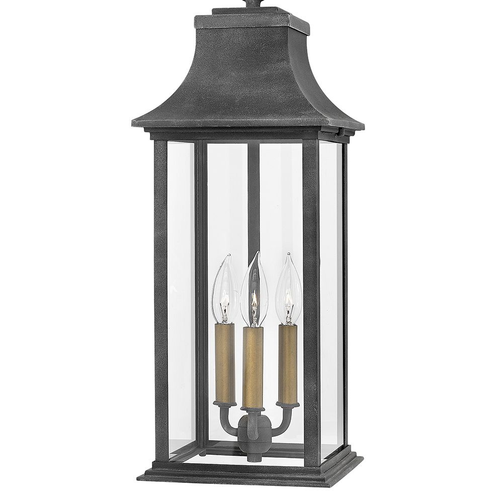 Image 3 Hinkley Adair 23" High Aged Zinc Outdoor Hanging Light more views