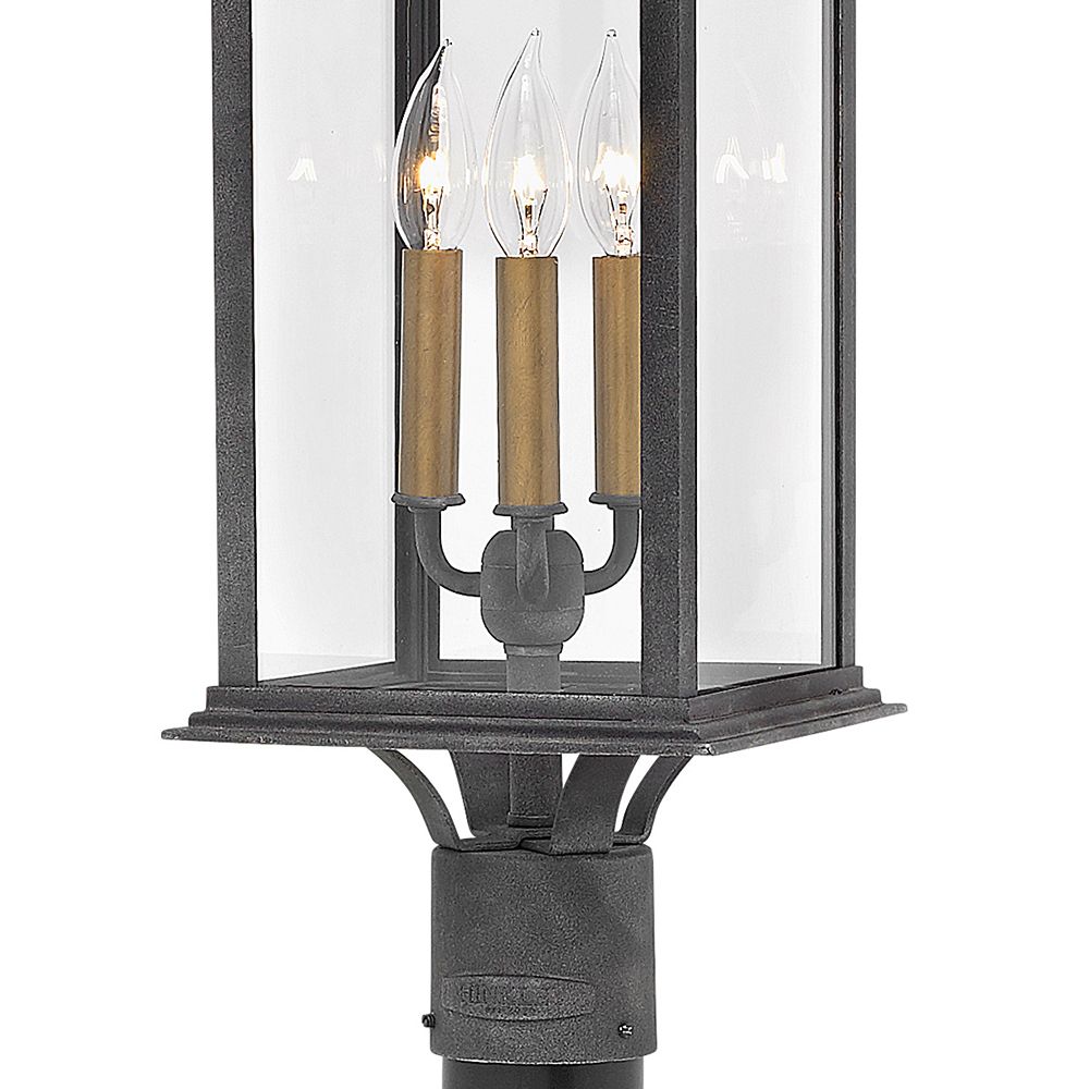 Image 4 Hinkley Adair 27 3/4"H Aged Zinc 3-Light Outdoor Post Light more views