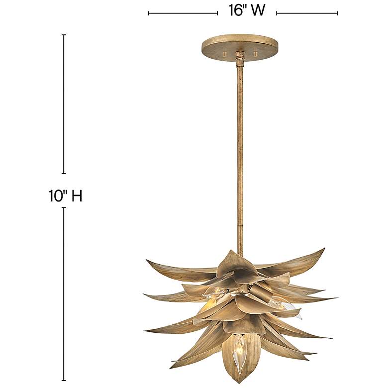 Image 4 Hinkley Agave 12 1/2" Wide Burnished Gold 4-Light Pendant more views