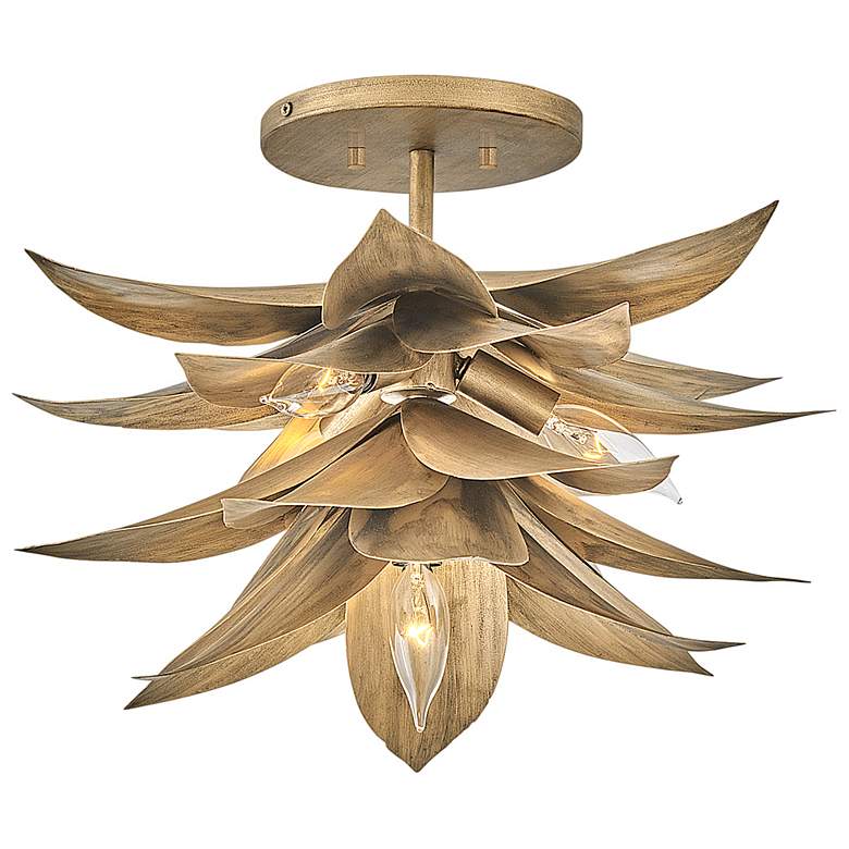 Image 5 Hinkley Agave 12 1/2" Wide Burnished Gold 4-Light Pendant more views
