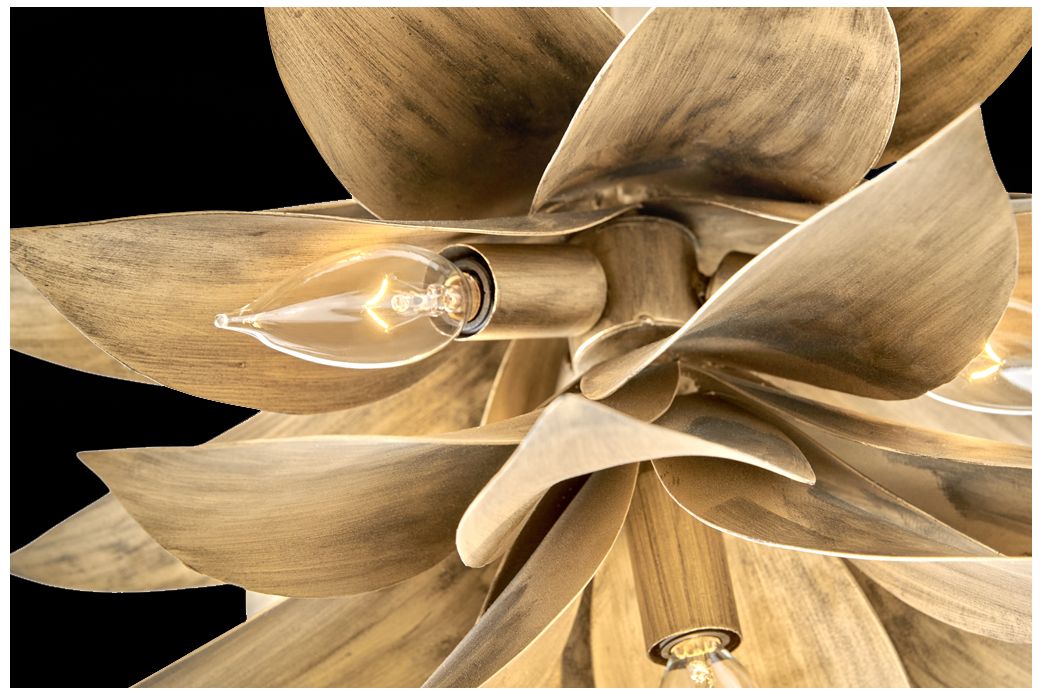 Hinkley Agave 12 1/2" Wide Burnished Gold 4-Light Pendant