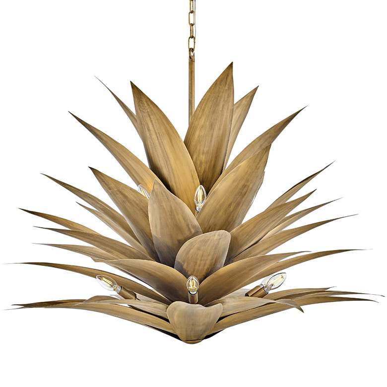 Image 3 Hinkley Agave 45" Wide Burnished Gold 12-Light Pendant