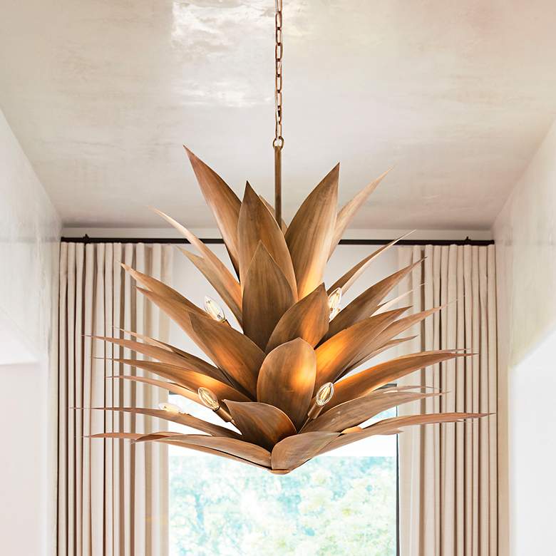Image 2 Hinkley Agave 45" Wide Burnished Gold 12-Light Pendant