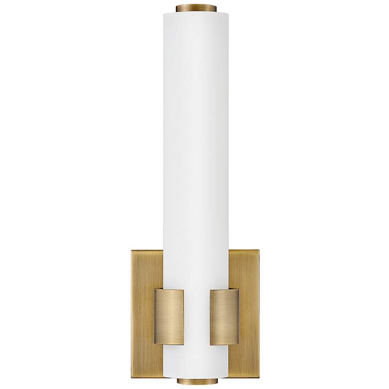 Image 3 Hinkley Aiden 13 1/2"H Lacquered Brass ADA LED Wall Sconce more views