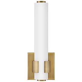 Image5 of Hinkley Aiden 13 1/2"H Lacquered Brass ADA LED Wall Sconce more views