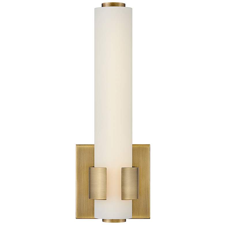 Image 5 Hinkley Aiden 13 1/2"H Lacquered Brass ADA LED Wall Sconce more views