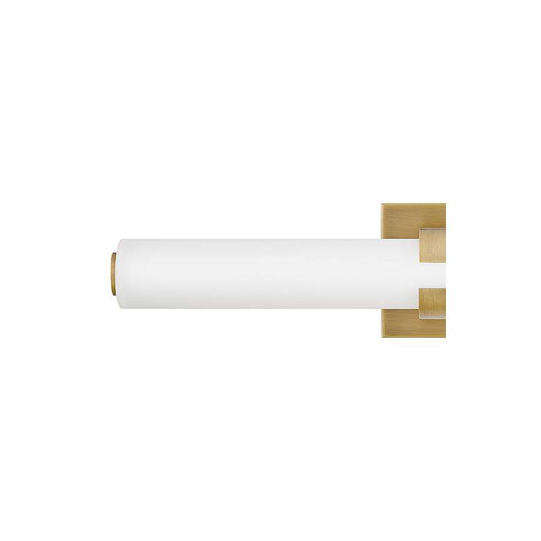 Image 2 Hinkley Aiden 22 3/4" Modern Brass White Glass LED Bath Light more views