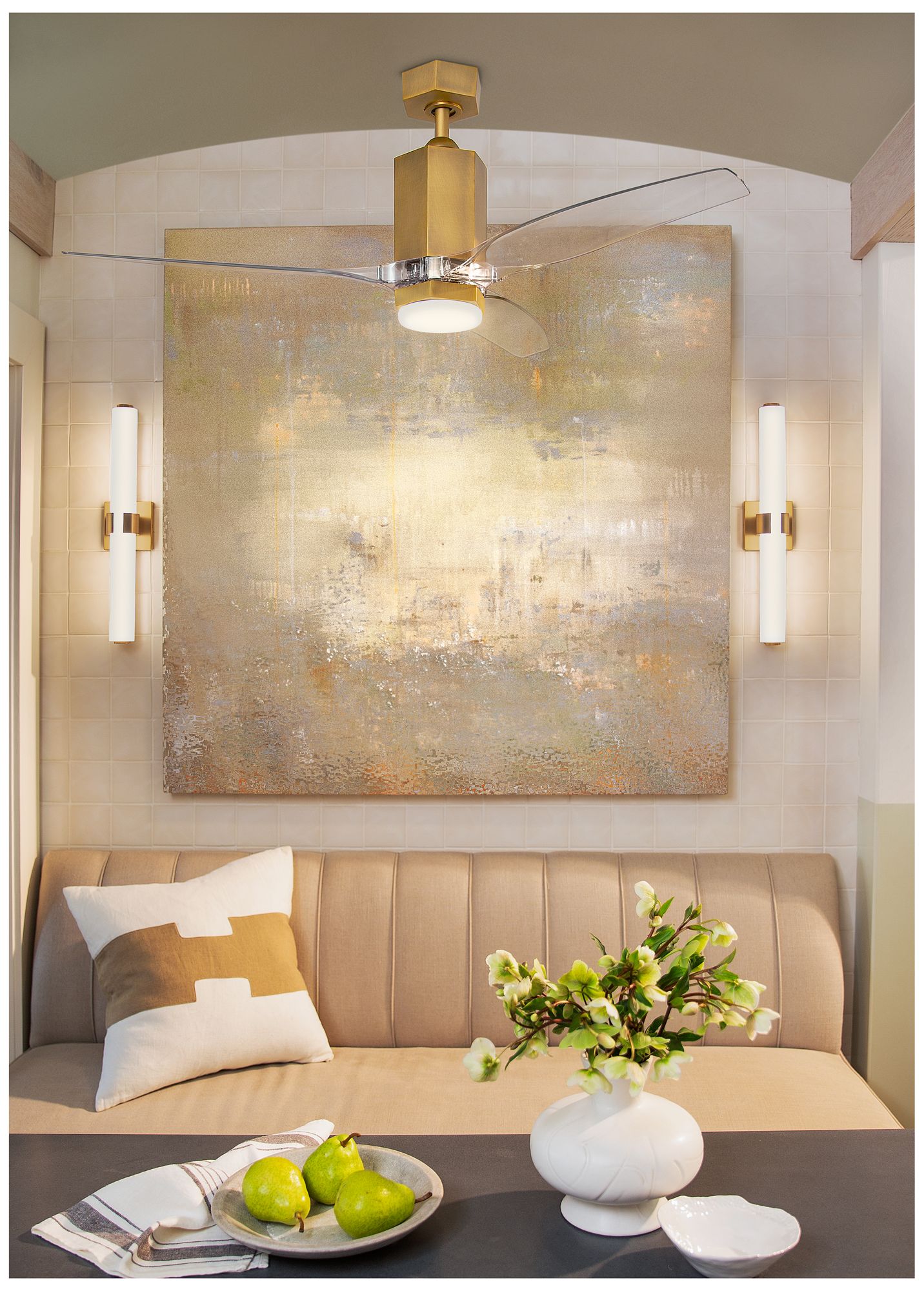 Hinkley Aiden 22 3/4" Modern Brass White Glass LED Bath Light