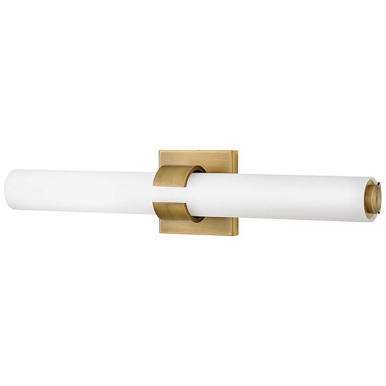Image 4 Hinkley Aiden 22 3/4" Modern Brass White Glass LED Bath Light more views