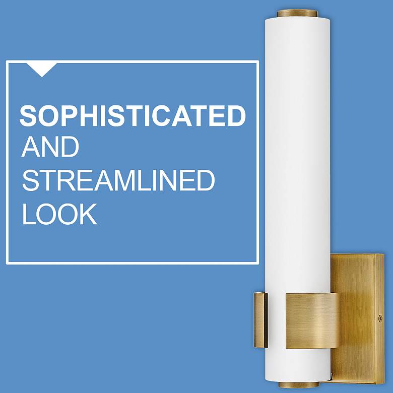 Image 5 Hinkley Aiden 22 3/4" Modern Brass White Glass LED Bath Light more views