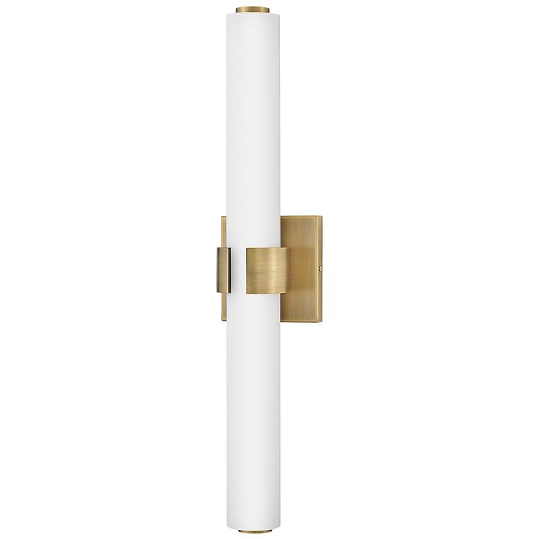Image 6 Hinkley Aiden 22 3/4" Modern Brass White Glass LED Bath Light more views