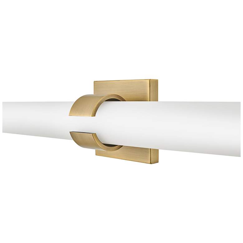 Image 7 Hinkley Aiden 22 3/4" Modern Brass White Glass LED Bath Light more views
