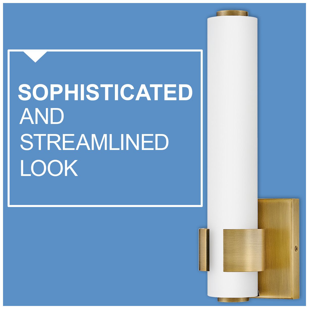 Hinkley Aiden 22 3/4" Modern Brass White Glass LED Bath Light