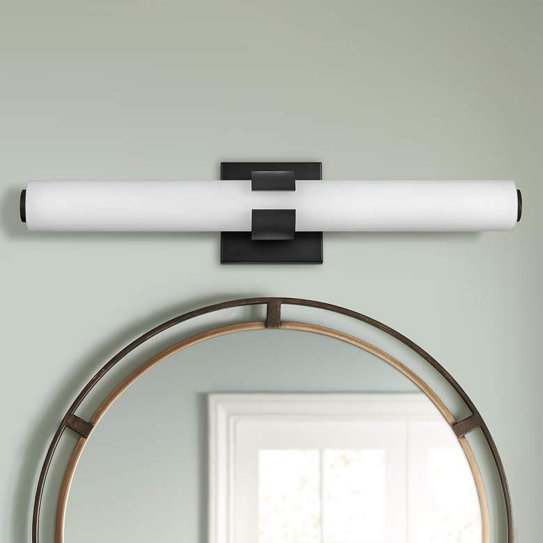 Image 1 Hinkley Aiden 22 3/4" Wide Black LED Bath Light