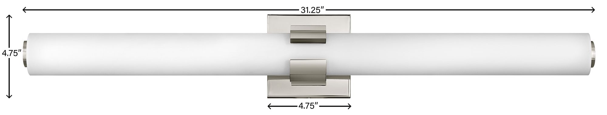 Hinkley Aiden 31 1/4"W Polished Nickel LED Vanity Bath Light