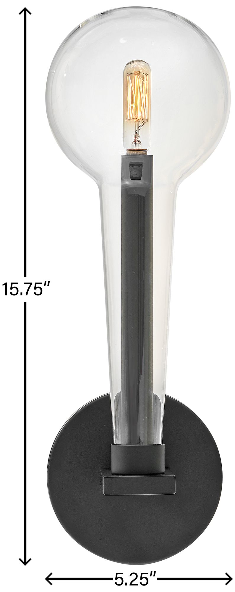 Hinkley Alchemy 15 3/4" High Black Wall Sconce