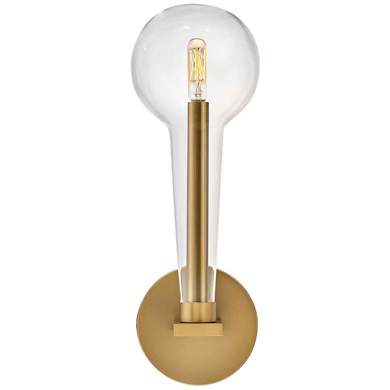 Image 2 Hinkley Alchemy 15 3/4" High Lacquered Brass Wall Sconce more views
