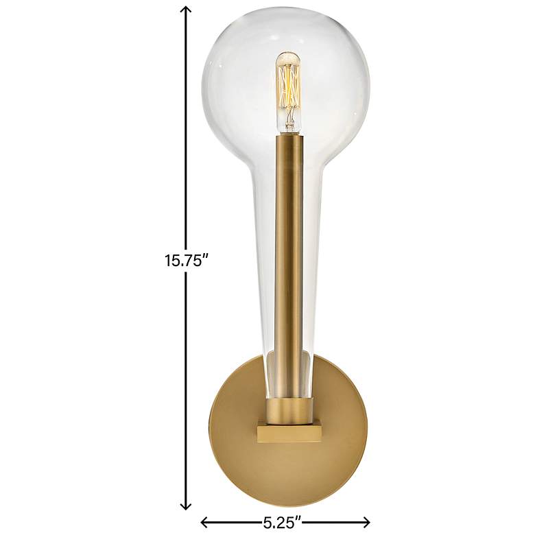 Image 7 Hinkley Alchemy 15 3/4" High Lacquered Brass Wall Sconce more views