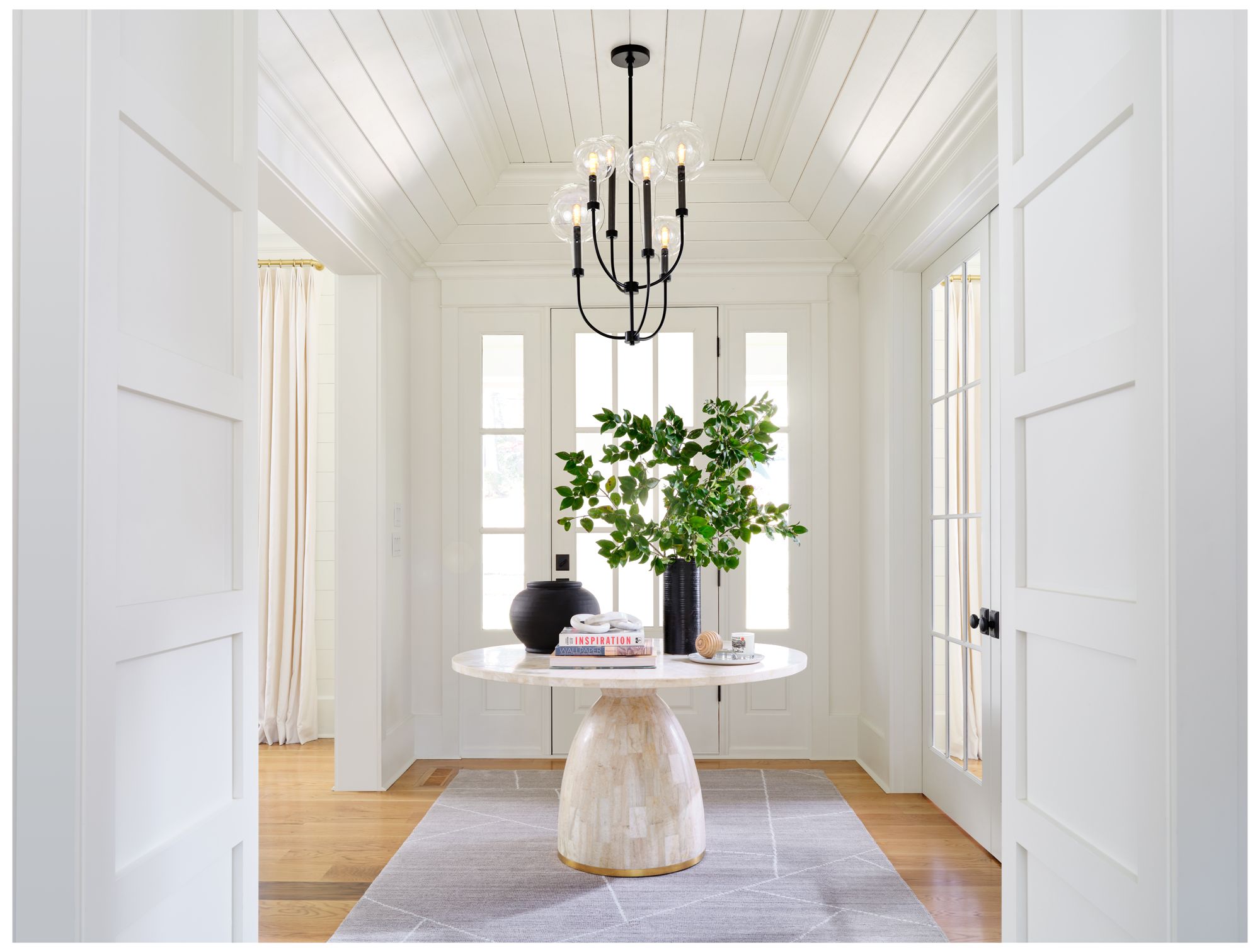 Hinkley Alchemy 20" Wide Black 6-Light Chandelier in scene