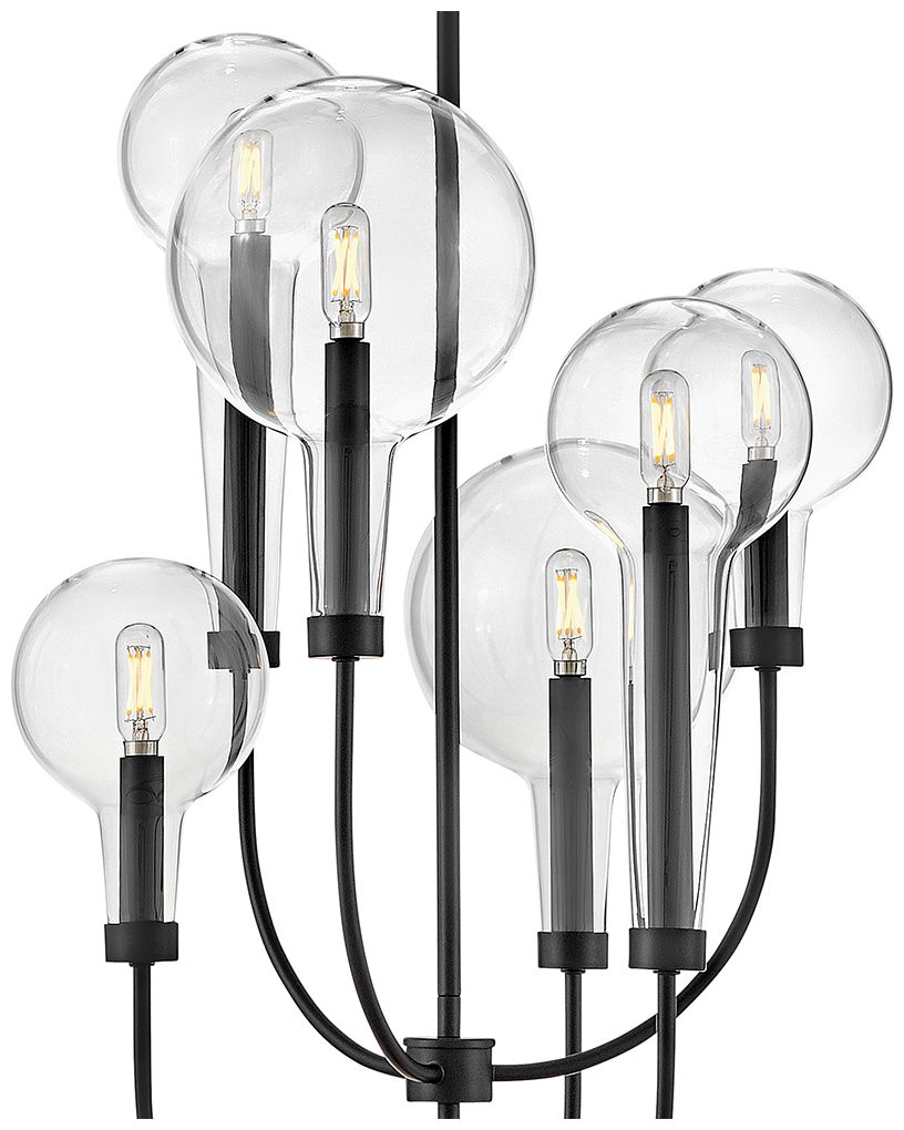 Hinkley Alchemy 20" Wide Black 6-Light Chandelier in scene