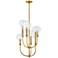 Hinkley Alchemy 20" Wide Brass and Clear Globe Tiered Pendant