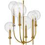 6_Hinkley Alchemy 20" Wide Brass and Clear Globe Tiered Pendant more views