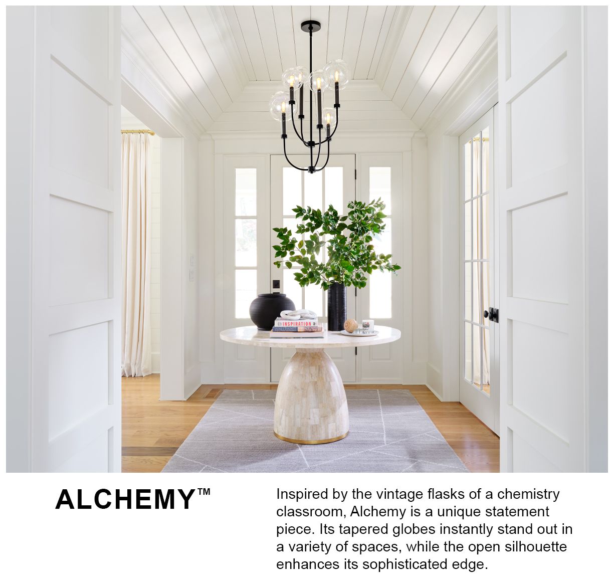 Hinkley Alchemy 20" Wide Brass and Clear Globe Tiered Pendant