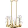 2_Hinkley Alchemy 24 1/4" Wide Brass Clear Glass Globes Ring Chandelier