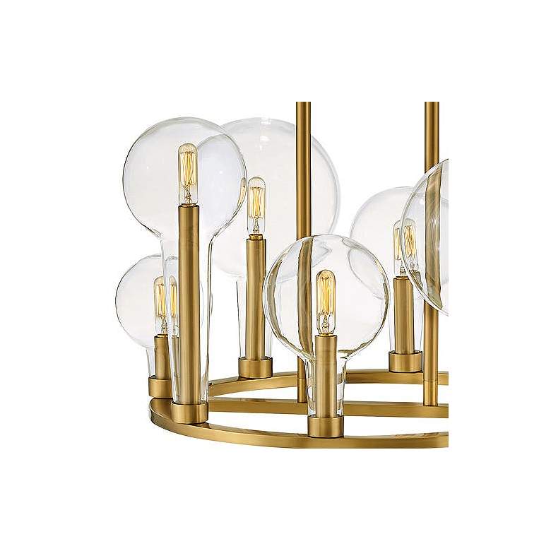 Image 2 Hinkley Alchemy 24 1/4" Wide Brass Clear Glass Globes Ring Chandelier more views