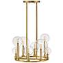 3_Hinkley Alchemy 24 1/4" Wide Brass Clear Glass Globes Ring Chandelier more views