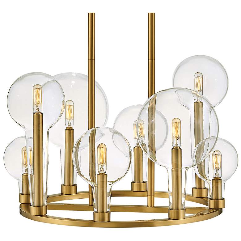 Image 3 Hinkley Alchemy 24 1/4" Wide Brass Clear Glass Globes Ring Chandelier more views