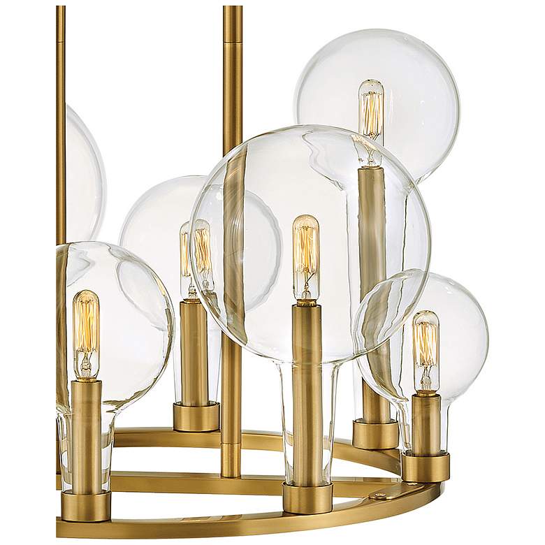 Image 4 Hinkley Alchemy 24 1/4" Wide Brass Clear Glass Globes Ring Chandelier more views