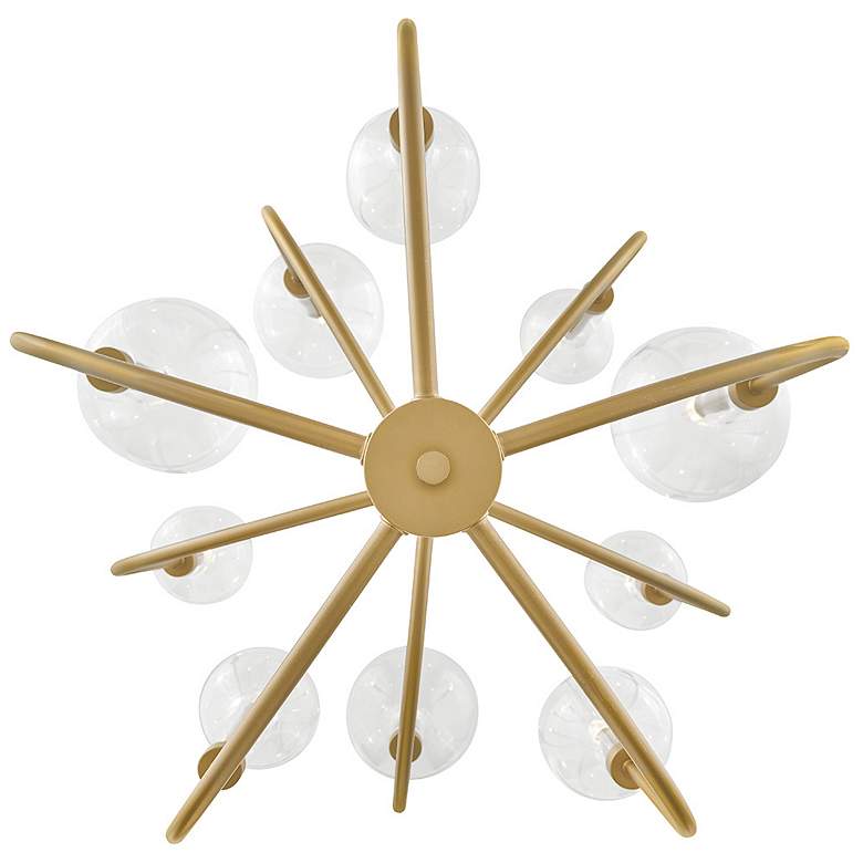 Image 7 Hinkley Alchemy 30" Brass and Globe Glass 10-Light Tiered Chandelier more views
