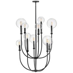 Hinkley Alchemy 30" Wide Black 10-Light 2-Tier Chandelier