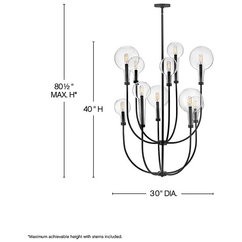 Image 3 Hinkley Alchemy 30" Wide Black 10-Light 2-Tier Chandelier more views