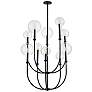 5_Hinkley Alchemy 30" Wide Black 10-Light 2-Tier Chandelier more views