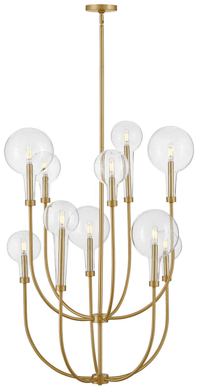 Hinkley Alchemy 30"W Lacquered Brass Multi-Tier Chandelier