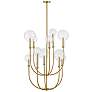 1_Hinkley Alchemy 30"W Lacquered Brass Multi-Tier Chandelier