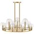 Hinkley Alchemy 37 3/4" 16-Light Brass Glass Globe Ring Chandelier
