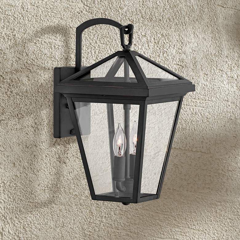 Image 1 Hinkley Alford Place 14" High Museum Black Outdoor Lantern Wall Light