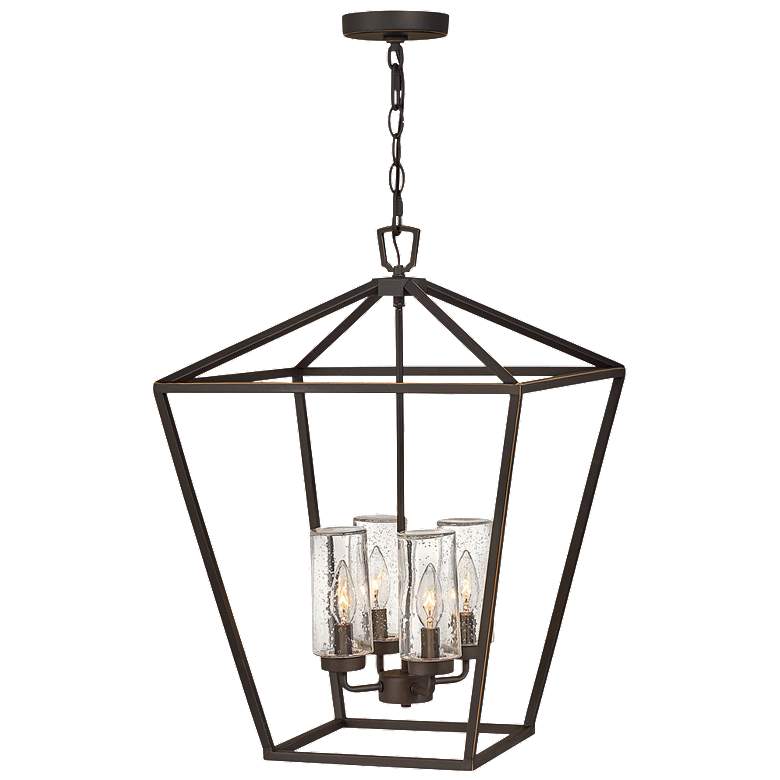 Image 1 Hinkley Alford Place 17" Bronze Cage Low Voltage Outdoor Hanging Light