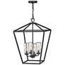 2_Hinkley Alford Place 17" Wide Black 4-Light Outdoor Foyer Chandelier