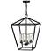 Hinkley Alford Place 17" Wide Black 4-Light Outdoor Foyer Chandelier
