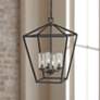 1_Hinkley Alford Place 17" Wide Black 4-Light Outdoor Foyer Chandelier