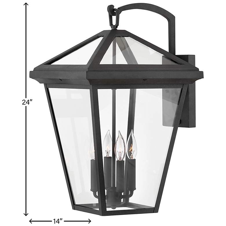 Image 6 Hinkley Alford Place 24" High Black Lantern Outdoor Wall Light more views